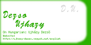 dezso ujhazy business card