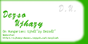 dezso ujhazy business card